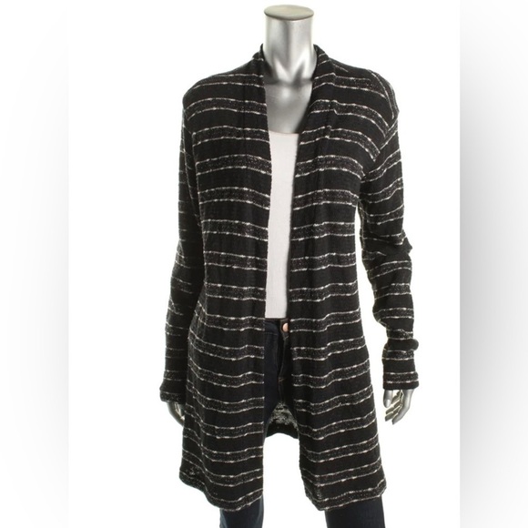 𝅺THREE Dots Anthropologie Metallic Open Cardigan Sweater - Picture 3 of 10